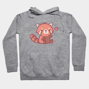 Cute Happy Red Panda Doodle Hoodie